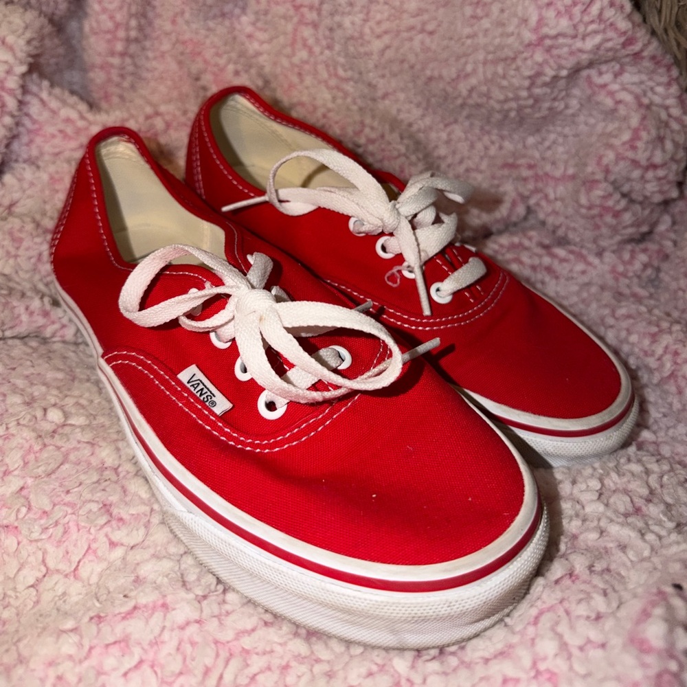 Vans Authentic Shoes (Red) Size 7.5W